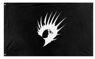 A mockup of the custom flag 'ROGUEKSUN flag' on a white background