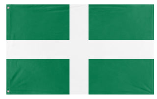 A mockup of the custom flag 'Republic Of Soup flag' on a white background