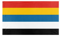 A mockup of the custom flag 'Republic of China 1912-1928 flag' on a white background