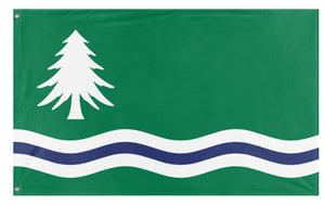 A mockup of the custom flag 'Republic of Noraland flag' on a white background