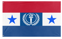 A mockup of the custom flag 'Republic of the fatherland flag' on a white background