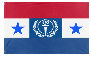 A mockup of the custom flag 'Republic of the fatherland flag' on a white background