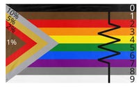 A mockup of the custom flag 'ResistorPride flag' on a white background