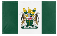 A mockup of the custom flag 'Rhodesia flag' on a white background