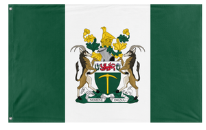 A mockup of the custom flag 'Rhodesia flag' on a white background