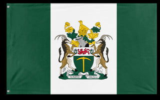 A mockup of the custom flag 'Rhodesia flag' on a white background