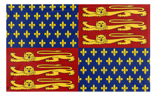 A mockup of the custom flag 'Royal Standard of England flag' on a white background