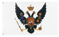 A mockup of the custom flag 'Russian Empire 1835 flag' on a white background