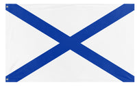 A mockup of the custom flag 'Russian Navy Flag' on a white background