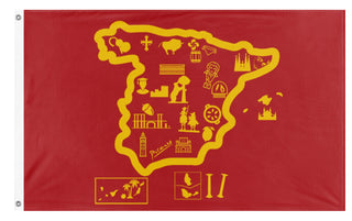 A mockup of the custom flag 'SP2 flag' on a white background