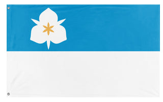 A mockup of the custom flag 'Salt Lake City Flag' on a white background