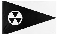 A mockup of the custom flag 'Sapal flag' on a white background