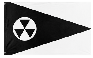 A mockup of the custom flag 'Sapal flag' on a white background