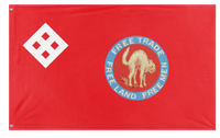 A mockup of the custom flag 'Social-Georgism flag' on a white background
