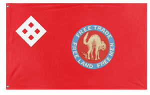A mockup of the custom flag 'Social-Georgism flag' on a white background