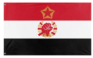 A mockup of the custom flag 'Socialist Egypt Flag' on a white background