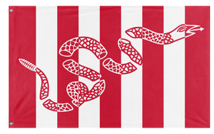 A mockup of the custom flag 'Sons of Liberty flag' on a white background