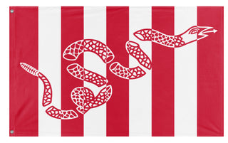 A mockup of the custom flag 'Sons of Liberty flag' on a white background