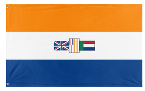 A mockup of the custom flag 'South-African Dominion Flag' on a white background