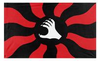 A mockup of the custom flag 'Spanish Nationalist Syndicalist Party flag' on a white background