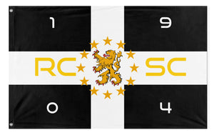 A mockup of the custom flag 'Sporting Charleroi flag' on a white background