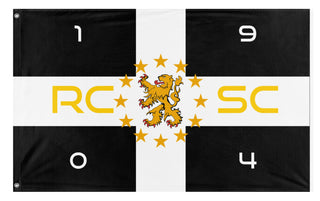 A mockup of the custom flag 'Sporting Charleroi flag' on a white background