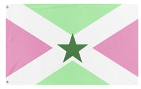 A mockup of the custom flag 'Star Saltire flag' on a white background