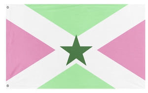 A mockup of the custom flag 'Star Saltire flag' on a white background