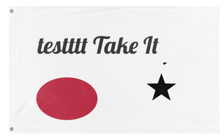 A mockup of the custom flag 'T flag' on a white background