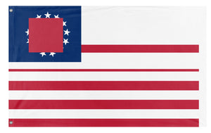 A mockup of the custom flag 'T flag' on a white background