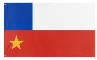 A mockup of the custom flag 'T flag' on a white background