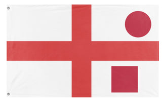 A mockup of the custom flag 'T flag' on a white background