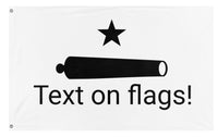 A mockup of the custom flag 'T flag' on a white background