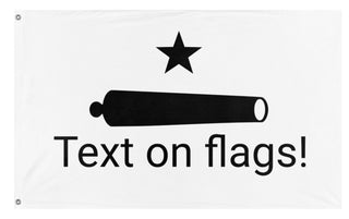 A mockup of the custom flag 'T flag' on a white background