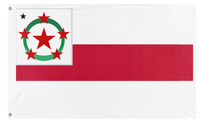A mockup of the custom flag 'Tablazian Republic flag' on a white background