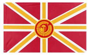 A mockup of the custom flag 'The United Republics of Britain flag' on a white background