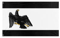 A mockup of the custom flag 'The free state of Prussia  flag' on a white background