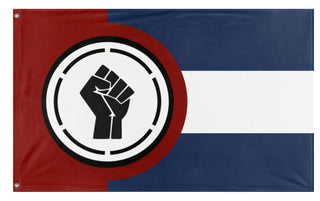 A mockup of the custom flag 'Thrawn's Empire flag' on a white background