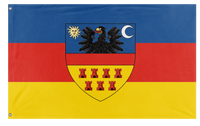 A mockup of the custom flag 'Transylvania flag' on a white background