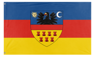 A mockup of the custom flag 'Transylvania flag' on a white background