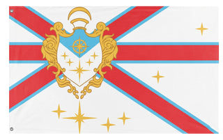 A mockup of the custom flag 'Treasure Island flag' on a white background
