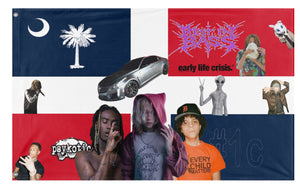 A mockup of the custom flag 'Underground  flag' on a white background