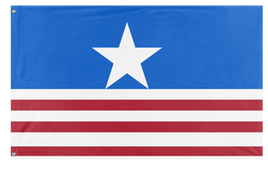 A mockup of the custom flag 'United States of canada flag' on a white background