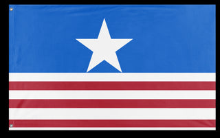 A mockup of the custom flag 'United States of canada flag' on a white background