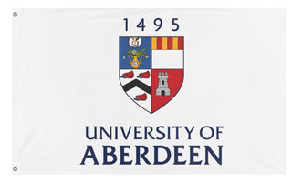 A mockup of the custom flag 'University of Aberdeen flag' on a white background