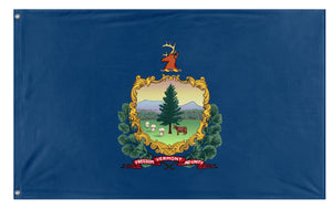 A mockup of the custom flag 'Vermont State Flag' on a white background