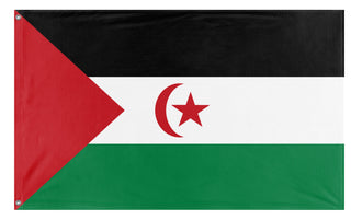 A mockup of the custom flag 'Western Sahara Flag' on a white background