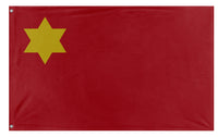 A mockup of the custom flag 'Xinjiang/Sikang Clique flag' on a white background