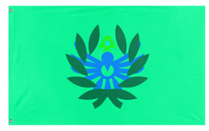 A mockup of the custom flag 'Zafar flag' on a white background