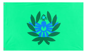 A mockup of the custom flag 'Zafar flag' on a white background